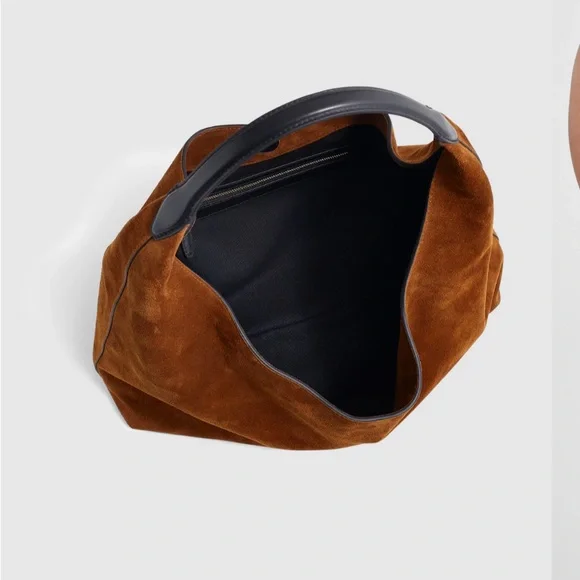 Madewell The Mylie Shoulder Bag in Italian Suede Russet Multi - Picture 2 of 9